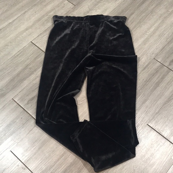 Henri bendel Vintage Deep Gray Stretch Velour High Rise Leggings size L